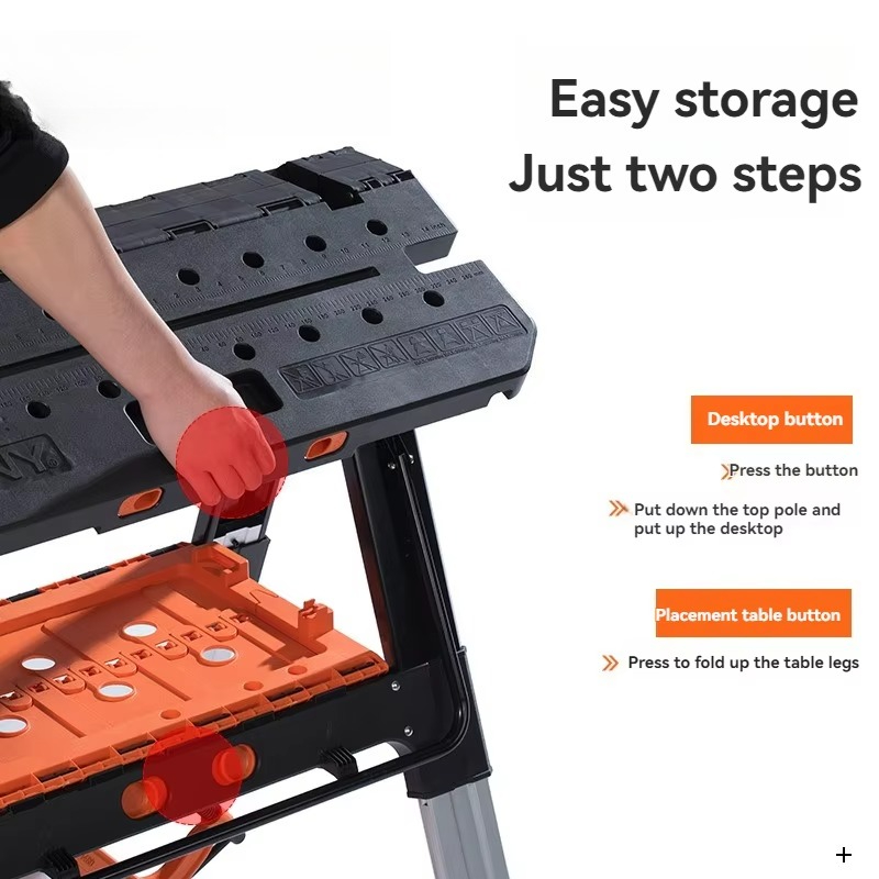 Workbench Portable Fold - Tragbarer Klappbarer Arbeitstisch mit Holzbearbeitungs-Werkbank -