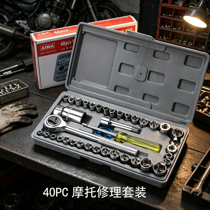 Tools Set Workshop - Auto-Demontage-Steckschlüssel-Set, Mechanisches Reparaturwerkzeug-Kit für Kraftfahrzeuge, Zubehör