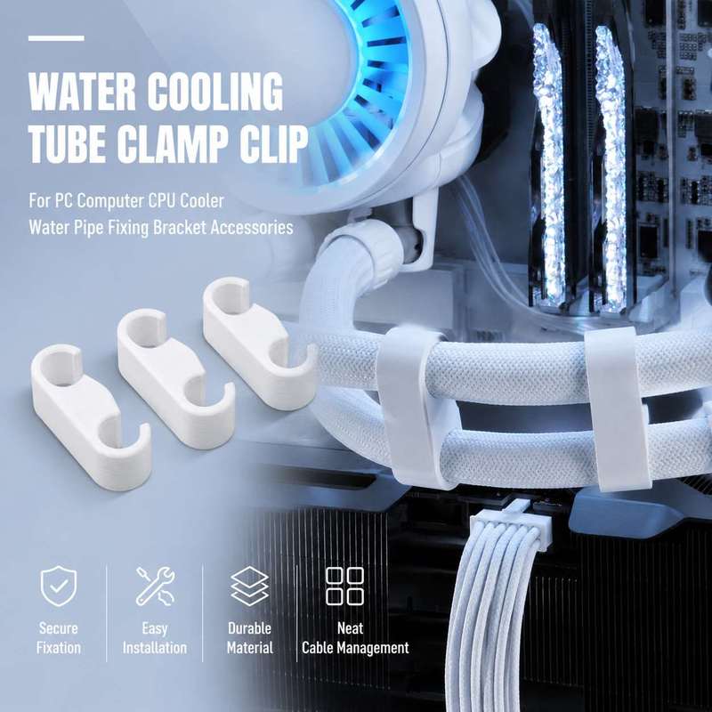 Pipe Clamp Bar - PC-Wasserkühlungsrohr-Klemmclip für Computer-CPU-Kühler, Wasserrohr-Befestigungshalterung, Werkzeugzubehör