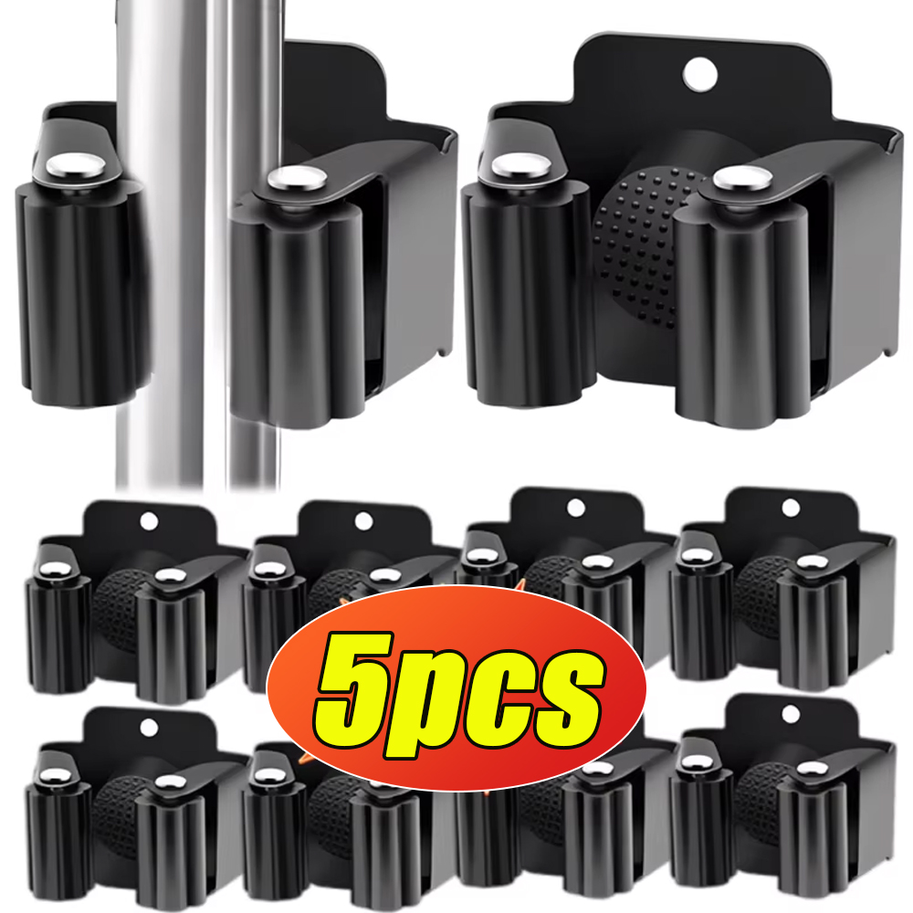 Screw Organizer Kit - Wandmontierter Mopp-Clip-Halter, Mopp-Organizer mit Schrauben, Bürsten-
