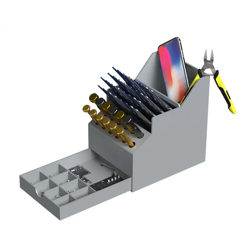Screw Organizer Kit - Große Kapazität Desktop-Schraubendreher Pinzette Werkzeuge Lagerregal,