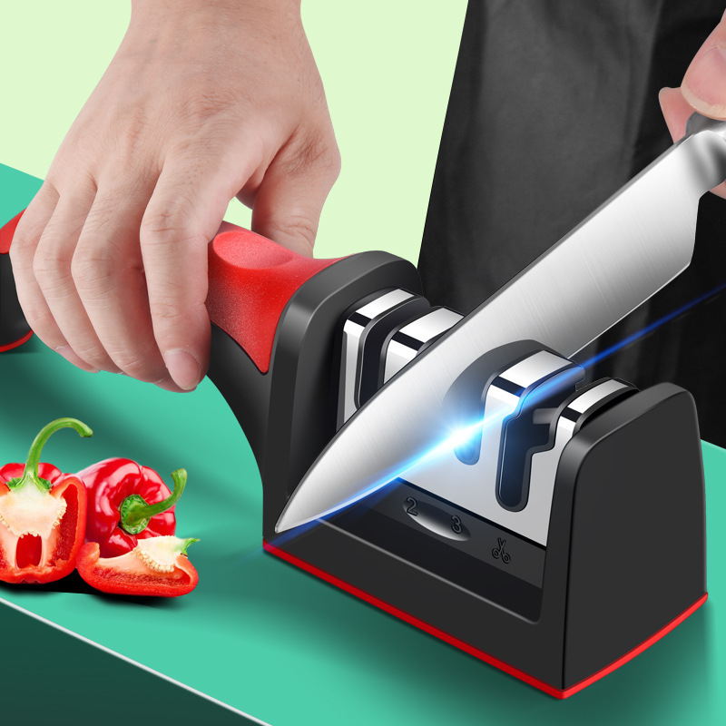 Workshop Tools Knife Sharpener - Professioneller Multifunktionaler Wolframkarbid-Keramik-Schleifstein - Doppelseitig für