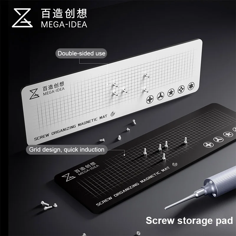 Screw Organizer Kit - QIANLI MEGA-IDEA Universelles magnetisches Reparaturschrauben-Aufbewahrungspad mit